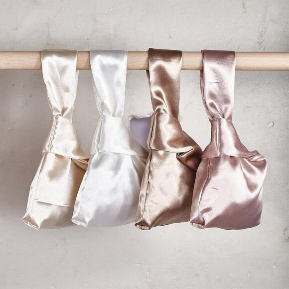 Clutch Handbag Satin Mini Purse Small Wristlet for Wedding Party Formal Use - Picture 3 of 6